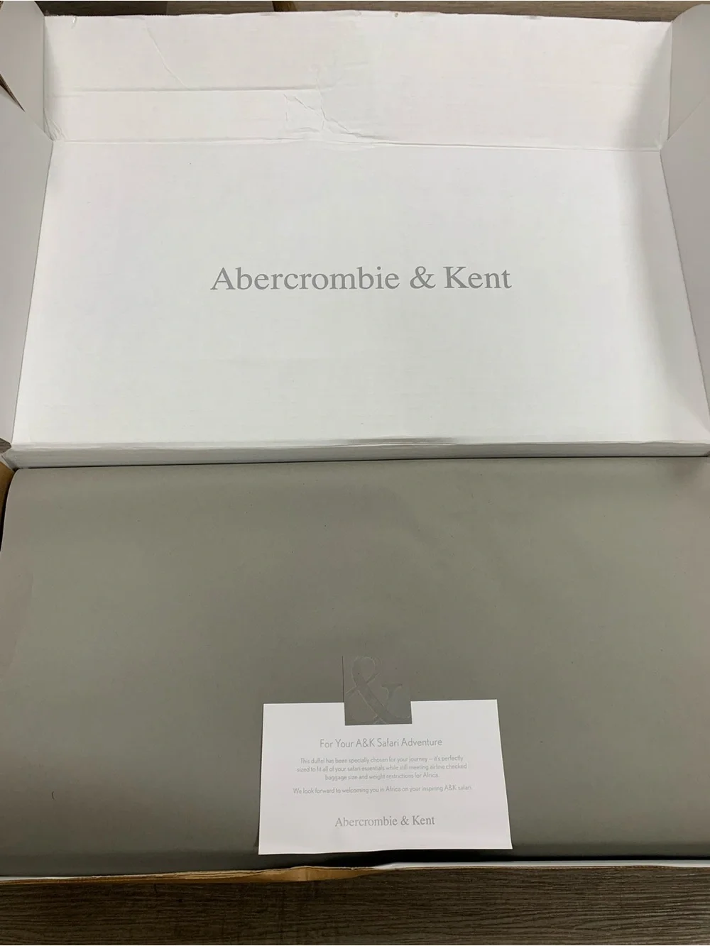 Abercrombie and Kent Olive Green Travel Duffel with Brown Trim x2